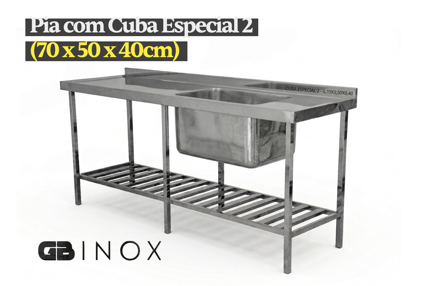 Pia com Cuba Especial 2 (70 x 50 x 40cm)